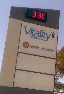 Outdoor Digital Clock with Temp