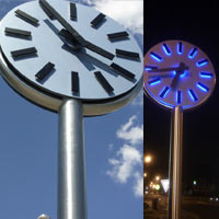 Modern Clock with backlighting